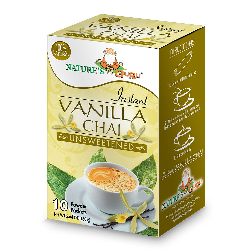 NATURE'S GURU - VANILLA CHAI UNSWEETENED (10 POWDER PACKETS)