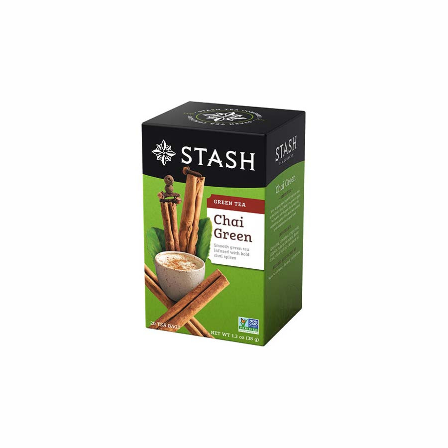 STASH TEA - PREMIUM CHAI GREEN TEA (20 TEA BAGS, 1.3 OZ)