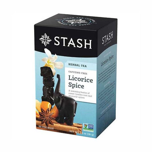 STASH TEA - LICORICE SPICE HERBAL TEA (20 TEA BAGS, 1.2 OZ)
