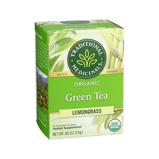 TRADITIONAL MEDICINALS - ORGANIC GREEN TEA WITH LEMONGRASS (16 TEA BAGS, 0.85 OZ)