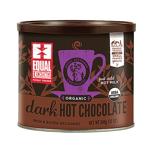 EQUAL EXCHANGE - ORGANIC DARK HOT CHOCOLATE COCOA (12 OZ)