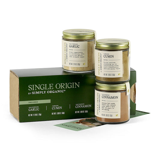 SINGLE ORIGIN BY SIMPLY ORGANIC - GARLIC, CUMIN & CINNAMON (6.58 OZ, 3 PACK)