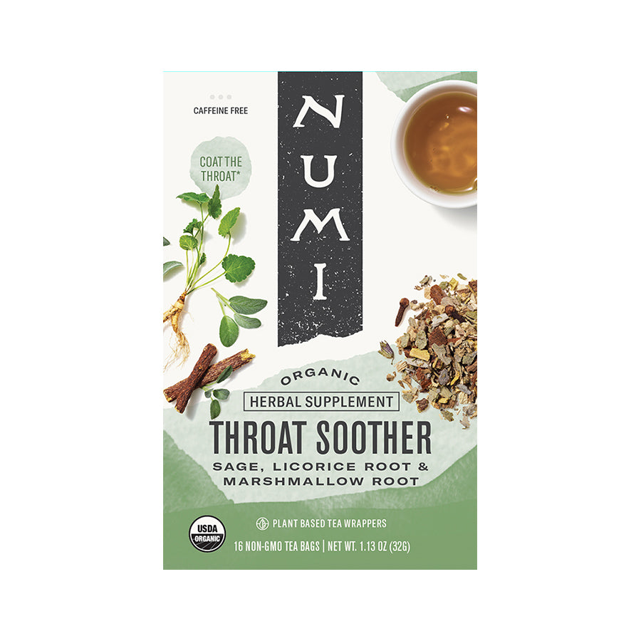 NUMI TEA - THROAT SOOTHER TEA (16 TEA BAGS, 1.13 OZ)
