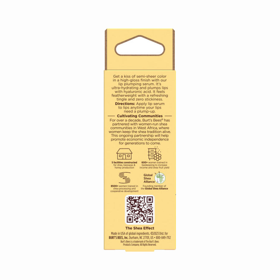 BURT'S BEES RED DHALIA SHEA + HYALURONIC ACID PLUMPING LIP SERUM (0.27 OZ)