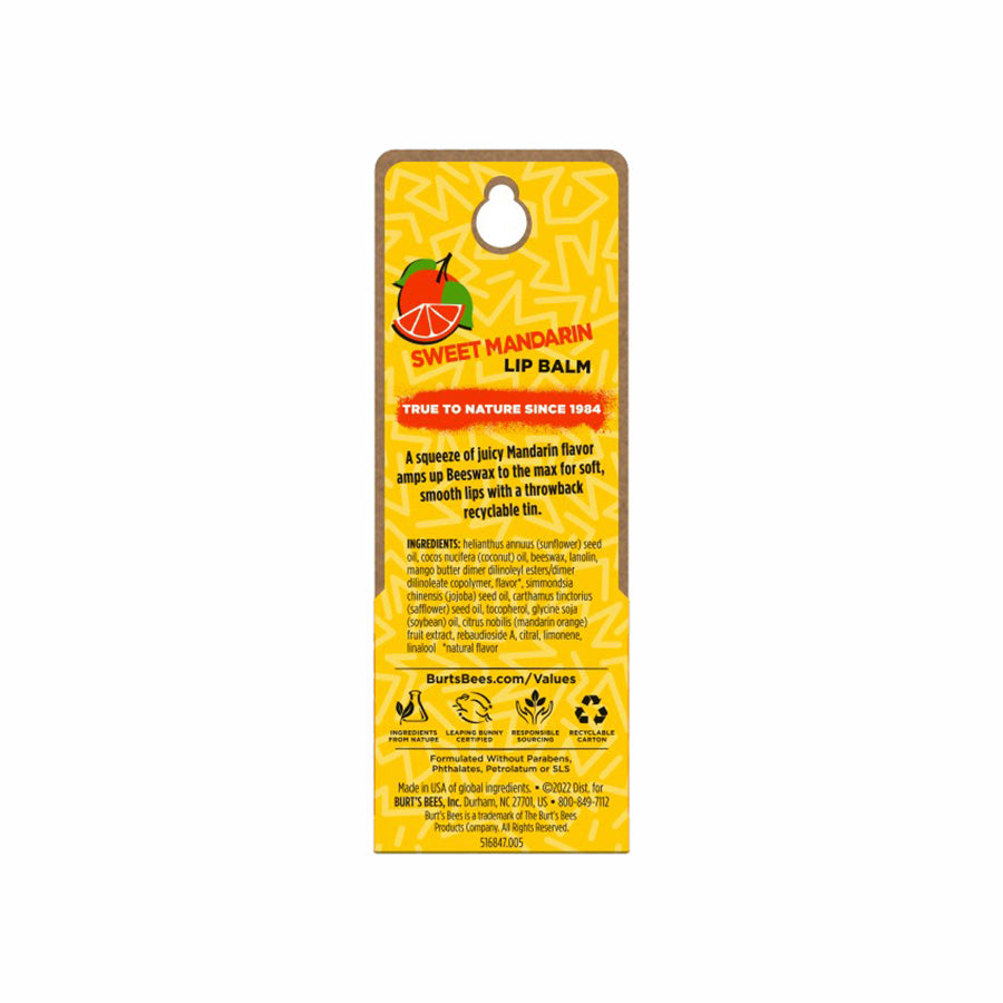 BURT'S BEES THROWBACK SWEET MANDARIN LIP BALM TIN (0.30 OZ)