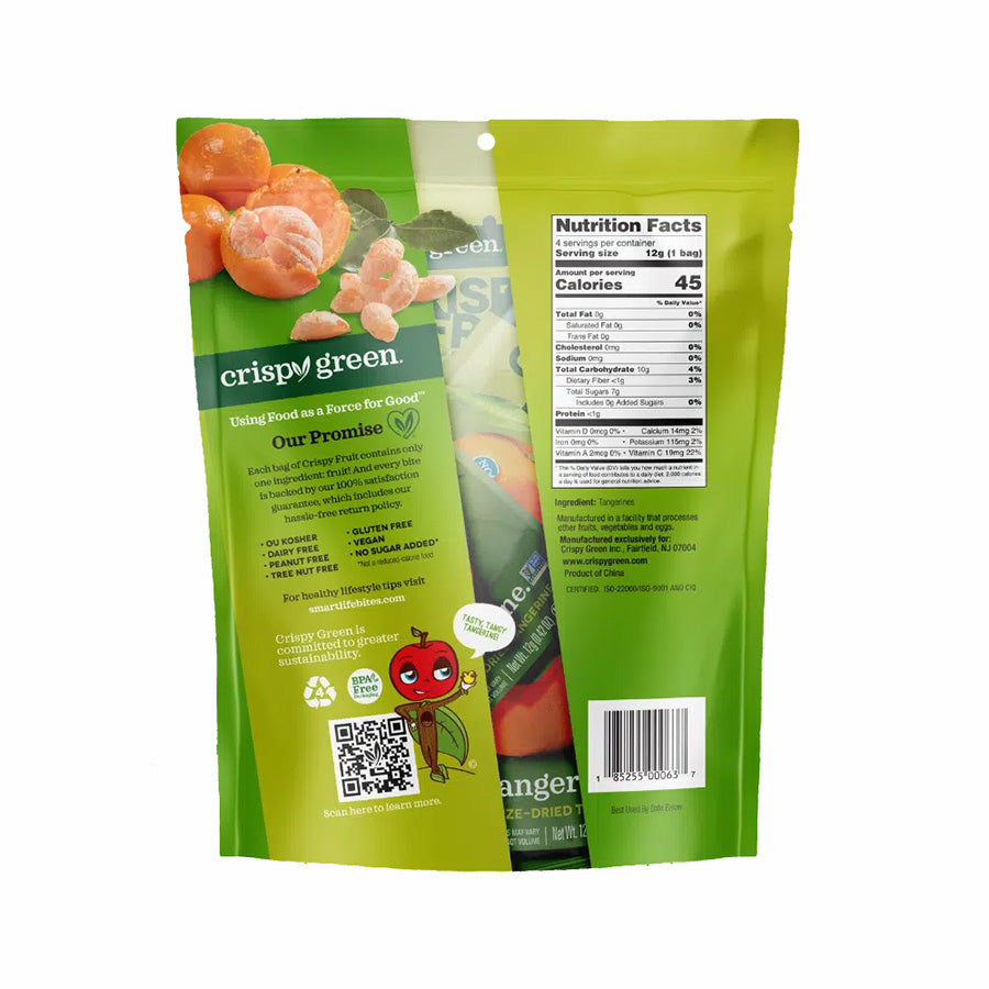 CRISPY GREEN - TANGERINE FREEZE-DRIED FRUIT PACK (4 POUCHES)