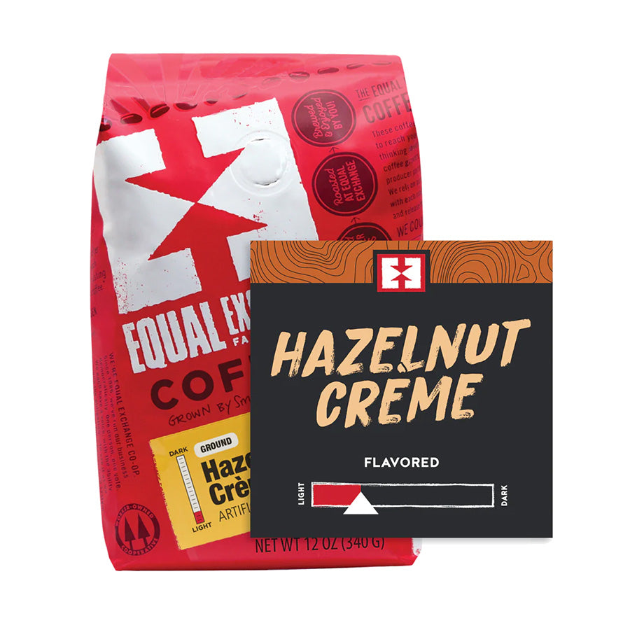 EQUAL EXCHANGE - HAZELNUT CREME GROUND COFFEE (12 OZ BAG)