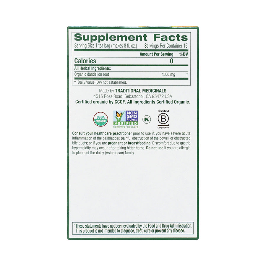 TRADITIONAL MEDICINALS - ORGANIC GINGER TEA (16 TEA BAGS, 0.85 OZ)