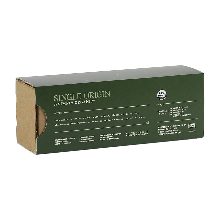SINGLE ORIGIN BY SIMPLY ORGANIC - GARLIC, CUMIN & CINNAMON (6.58 OZ, 3 PACK)