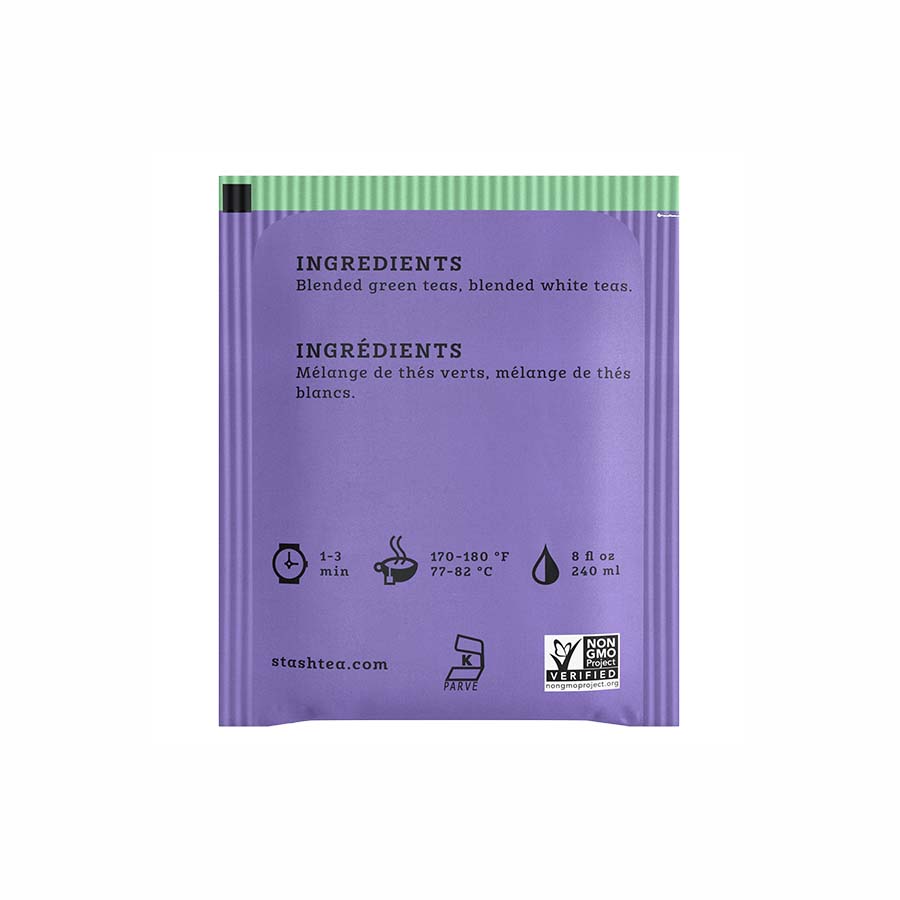 STASH TEA - FUSION GREEN & WHITE TEA (18 TEA BAGS, 1.0 OZ)
