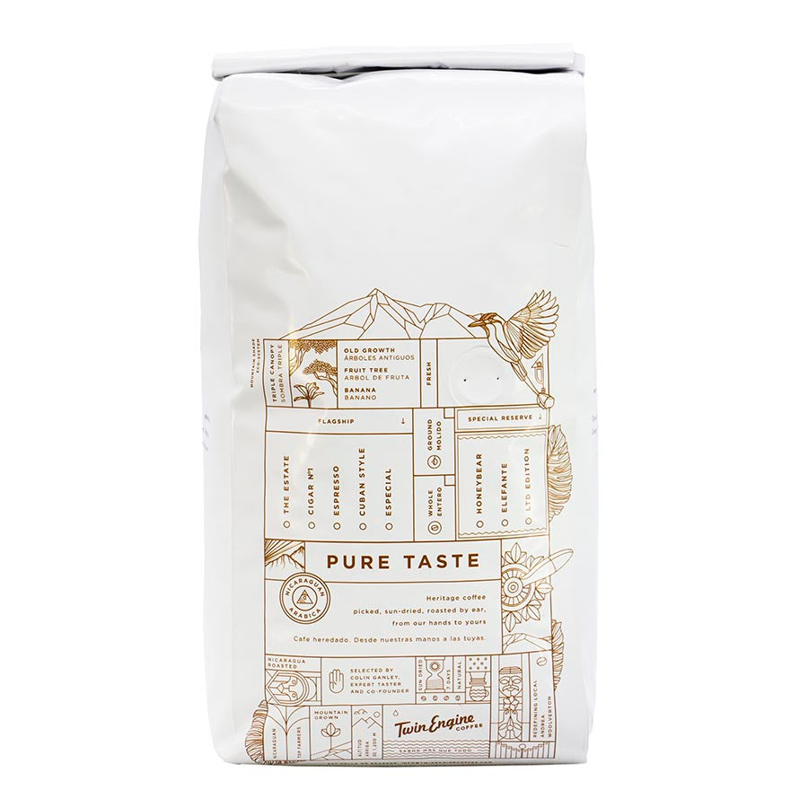TWIN ENGINE COFFEE - ORGANIC ESTATE DARK WHOLE BEAN COFFEE (2.2 LB BAG)
