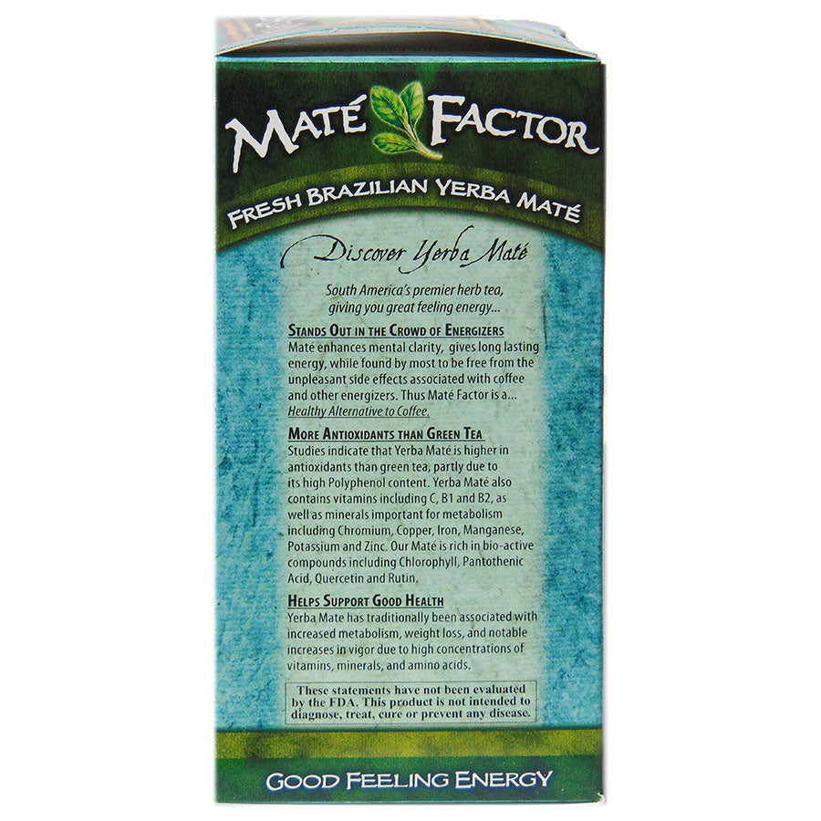 MATE FACTOR - MOCHA MINT YERBA MATE TEA (20 TEA BAGS, 2.47 OZ)