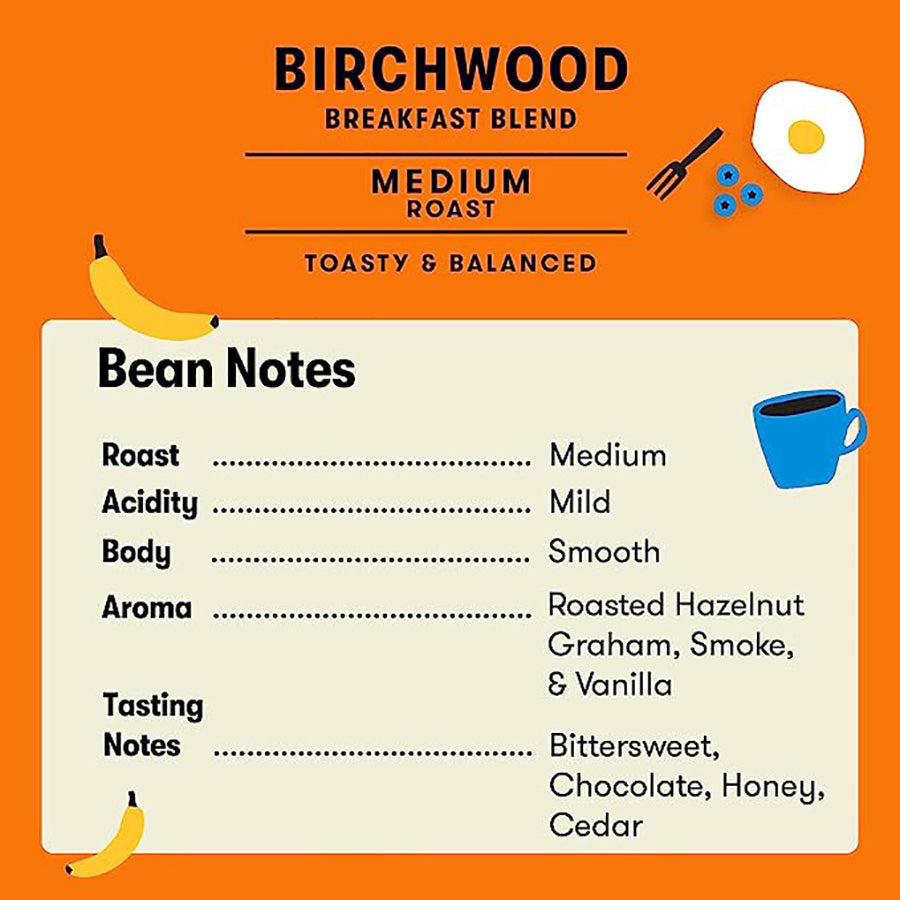 PEACE COFFEE - BIRCHWOOD BREAKFAST BLEND ECOPODS (12 PODS)