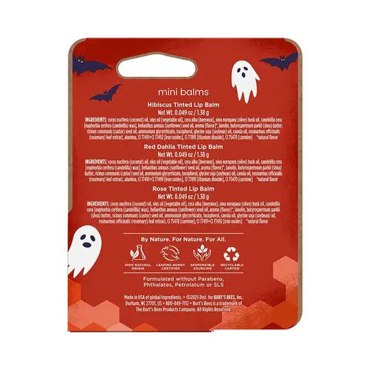 BURT'S BEES HALLOWEEN A LITTLE BATTY TINTED MINI LIP BALMS (3 PACK)