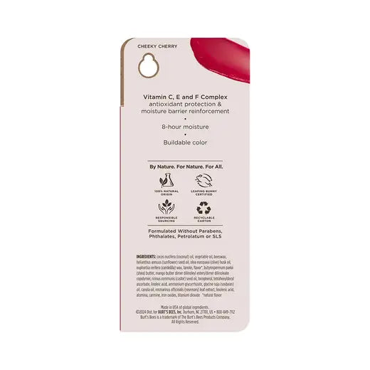 BURT'S BEES CHEEKY CHERRY TINTED BOOSTED LIP BALM (0.16 OZ)