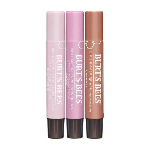 BURT'S BEES HOLIDAY KISSABLE COLOR FROSTY COLLECTION GIFT SET (3 LIP SHIMMERS)