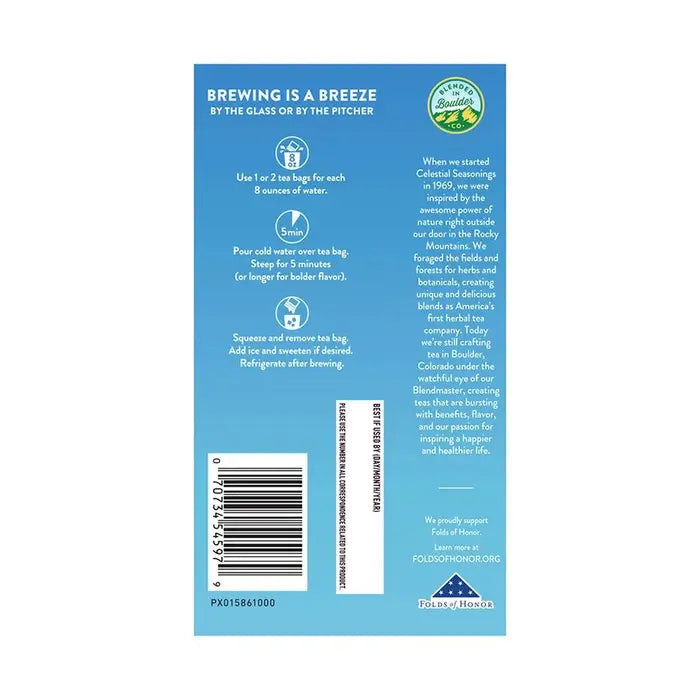 CELESTIAL SEASONINGS - COLD BREW SWEETENED WITH LEMON BLACK TEA (18 TEA BAGS, 1.3 OZ)