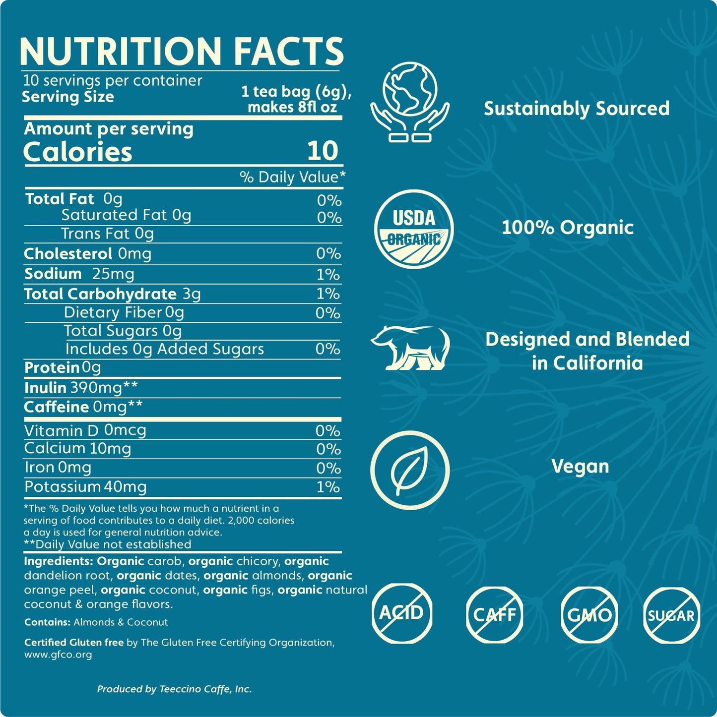 Dandelion Coconut Roasted Herbal Tea