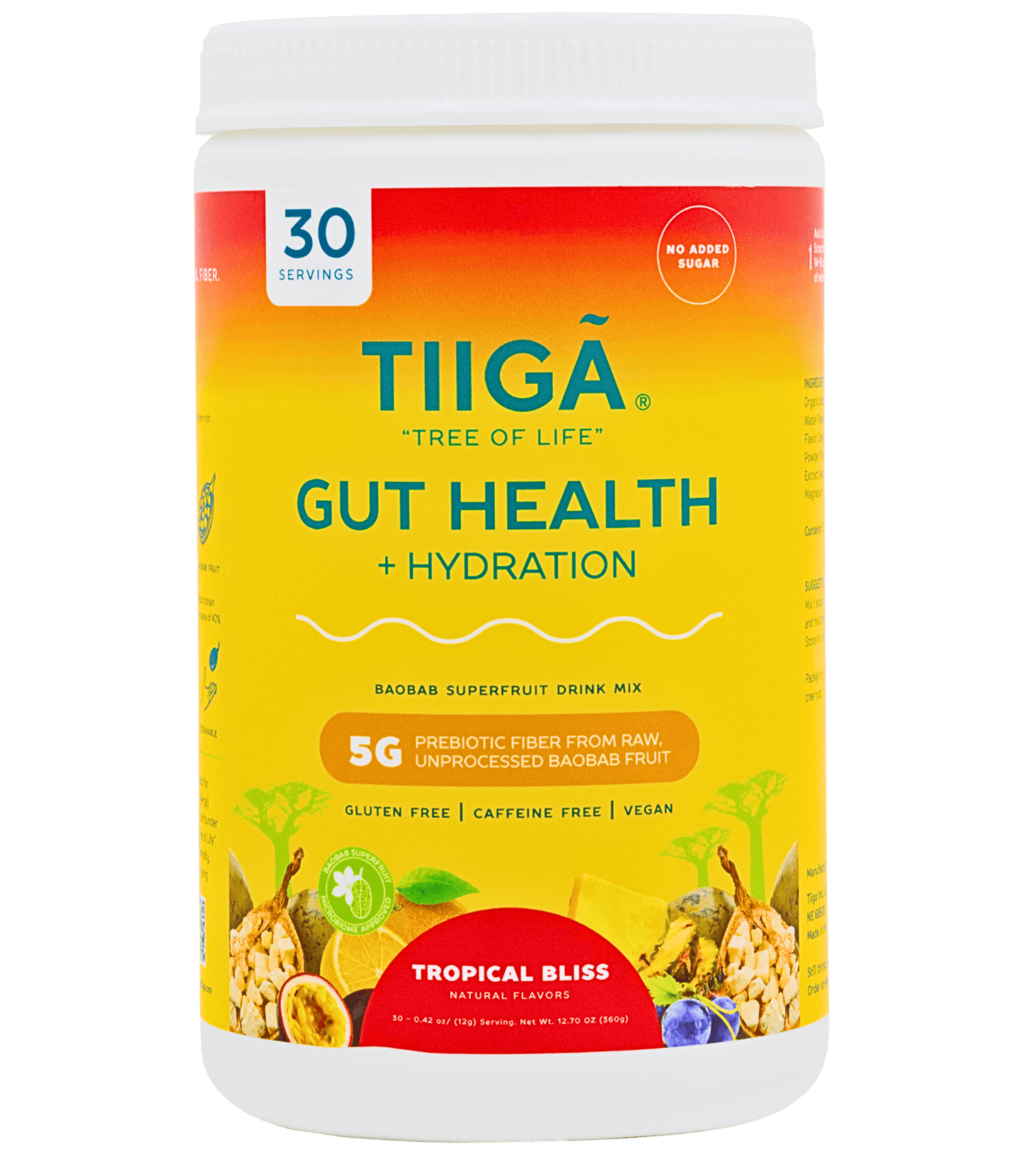 TIIGA Gut Health + Hydration | 30 Serving Tubs