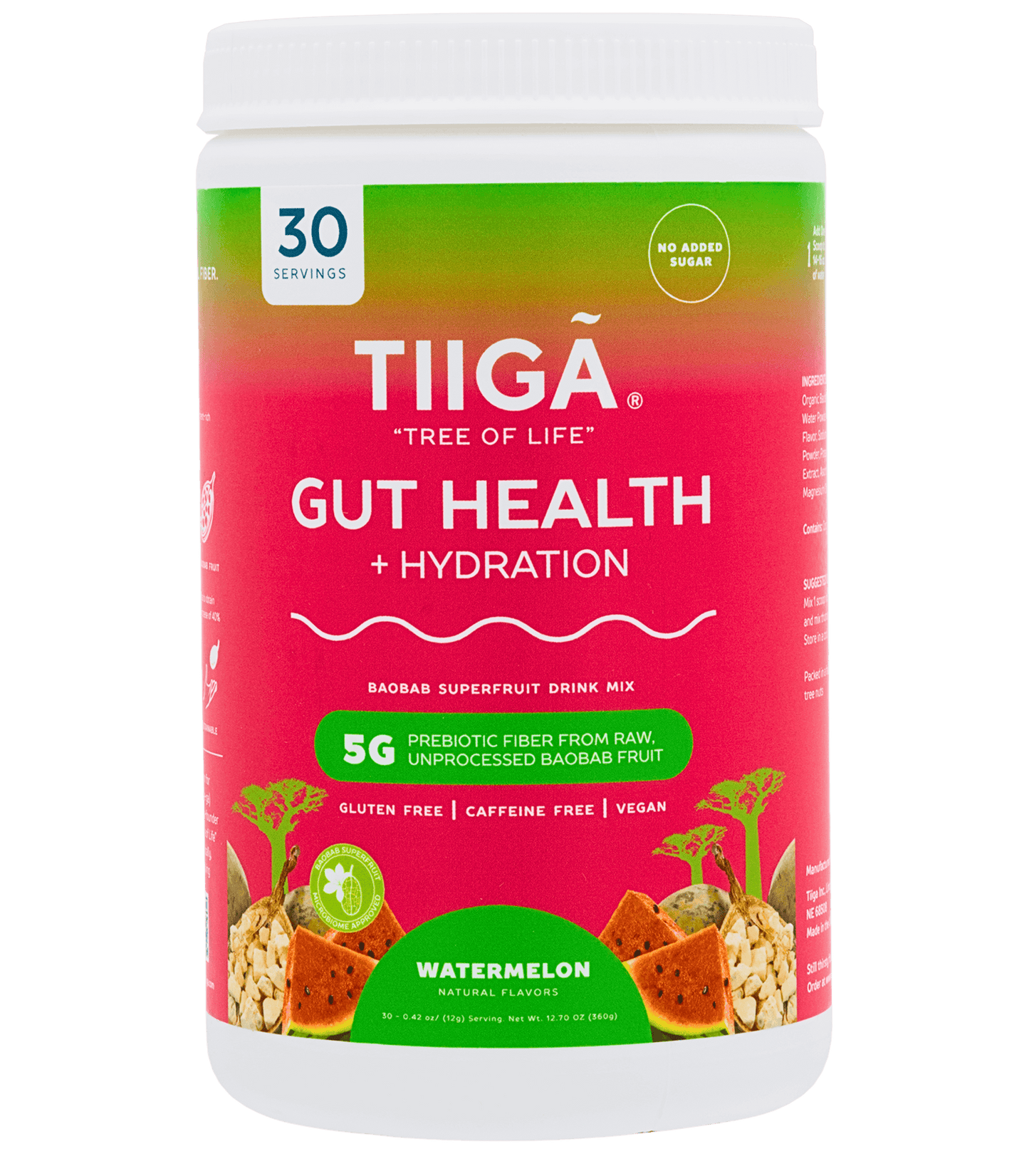 TIIGA Gut Health + Hydration | 30 Serving Tubs