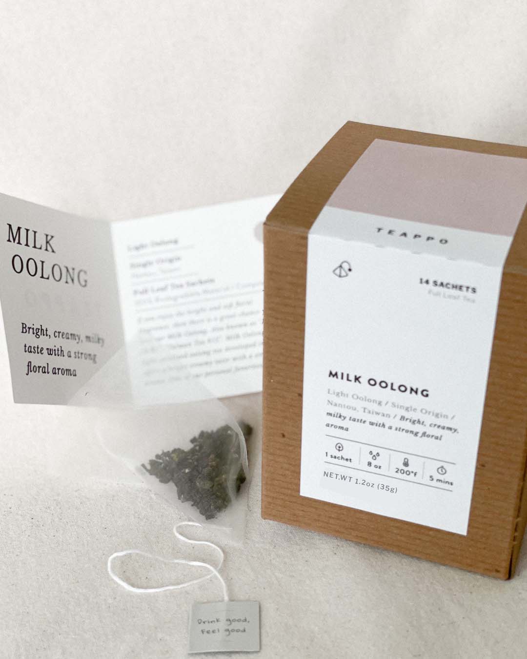 Teappo - Milk Oolong Tea (14 Sachets, 1.2 oz)