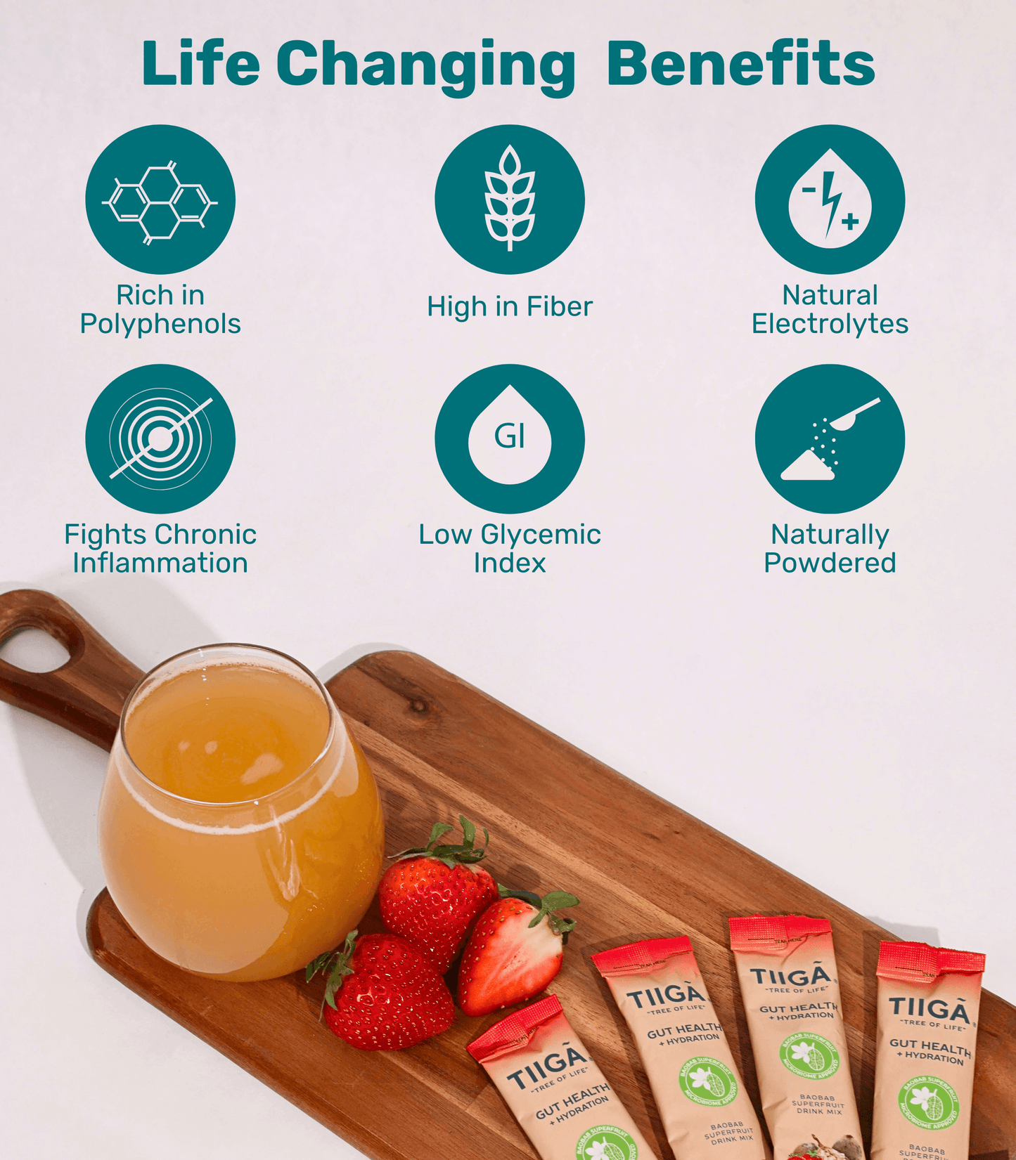 TIIGA Gut Health + Hydration | 30 Serving Tubs