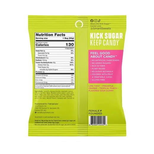 SMARTSWEETS - TROPICAL SOURS (1.8 OZ BAG)