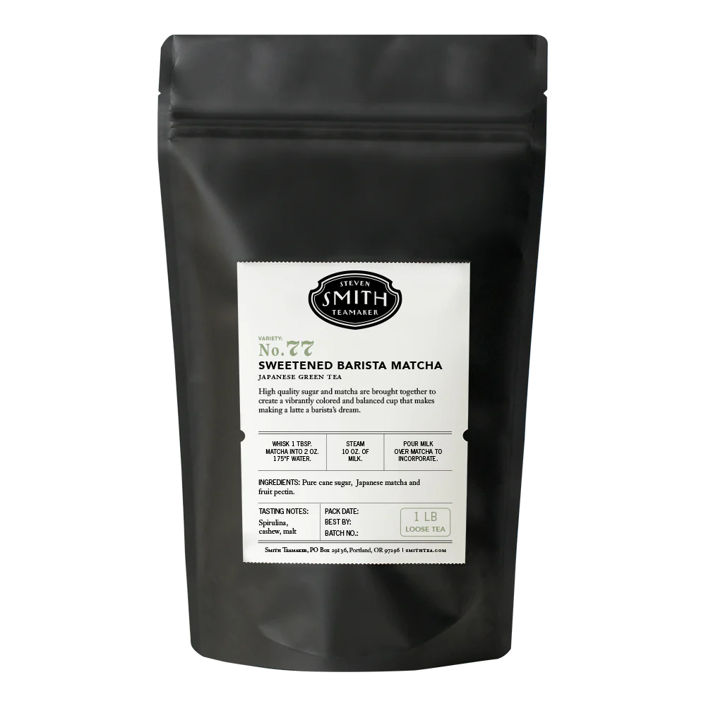 SMITH TEAMAKER - SWEETENED BARISTA MATCHA GREEN TEA NO. 77 (POWDERED, 1 LB)