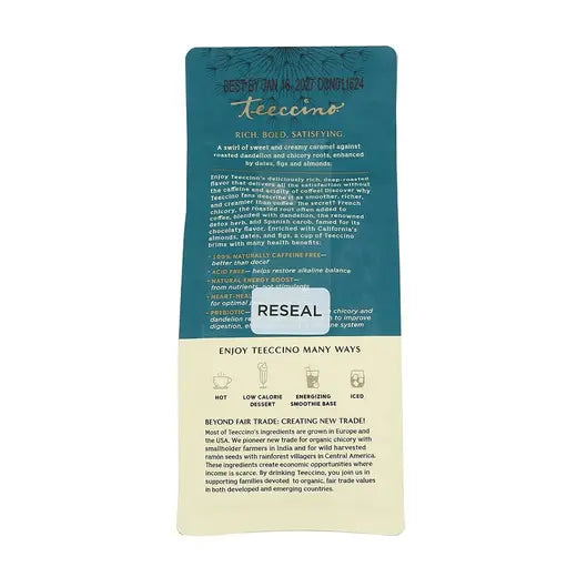 TEECCINO - DANDELION CARAMEL NUT HERBAL COFFEE (10 OZ)