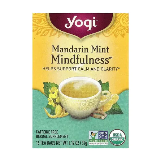 YOGI TEA - ORGANIC MINDFUL MINT TEA (16 TEA BAGS, 1.12 OZ)