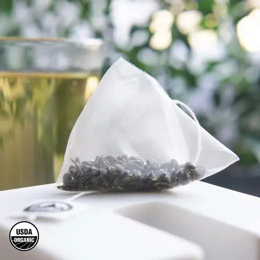 YOUNG MOUNTAIN TEA - ORGANIC GREEN PEARL GREEN TEA (100 PYRAMID TEA BAGS)