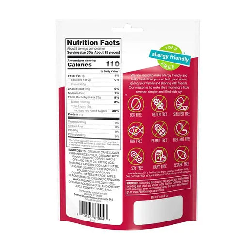 YUMEARTH - ORGANIC POMEGRANATE LICORICE (5 OZ BAG)