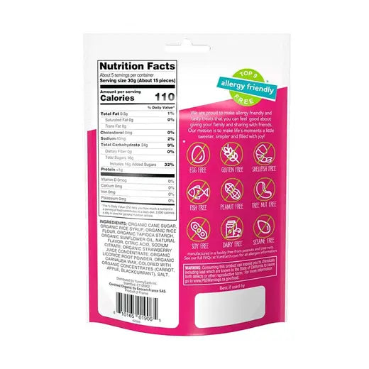 YUMEARTH - ORGANIC STRAWBERRY LICORICE (5 OZ BAG)