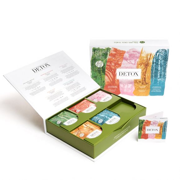 PALAIS DES THÉS - ASSORTED ORGANIC DETOX TEAS (30 TEA BAG ASSORTMENT GIFT BOX)