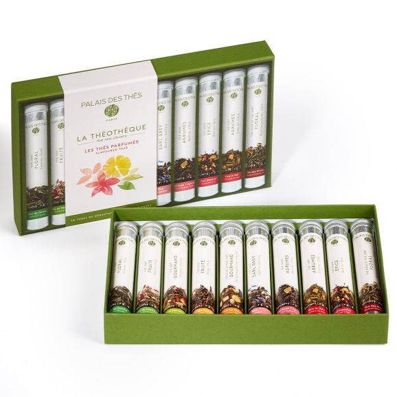 PALAIS DES THÉS - THE TEA LIBRARY: FLAVORED TEAS (10 ASSORTED LOOSE LEAF TEAS)