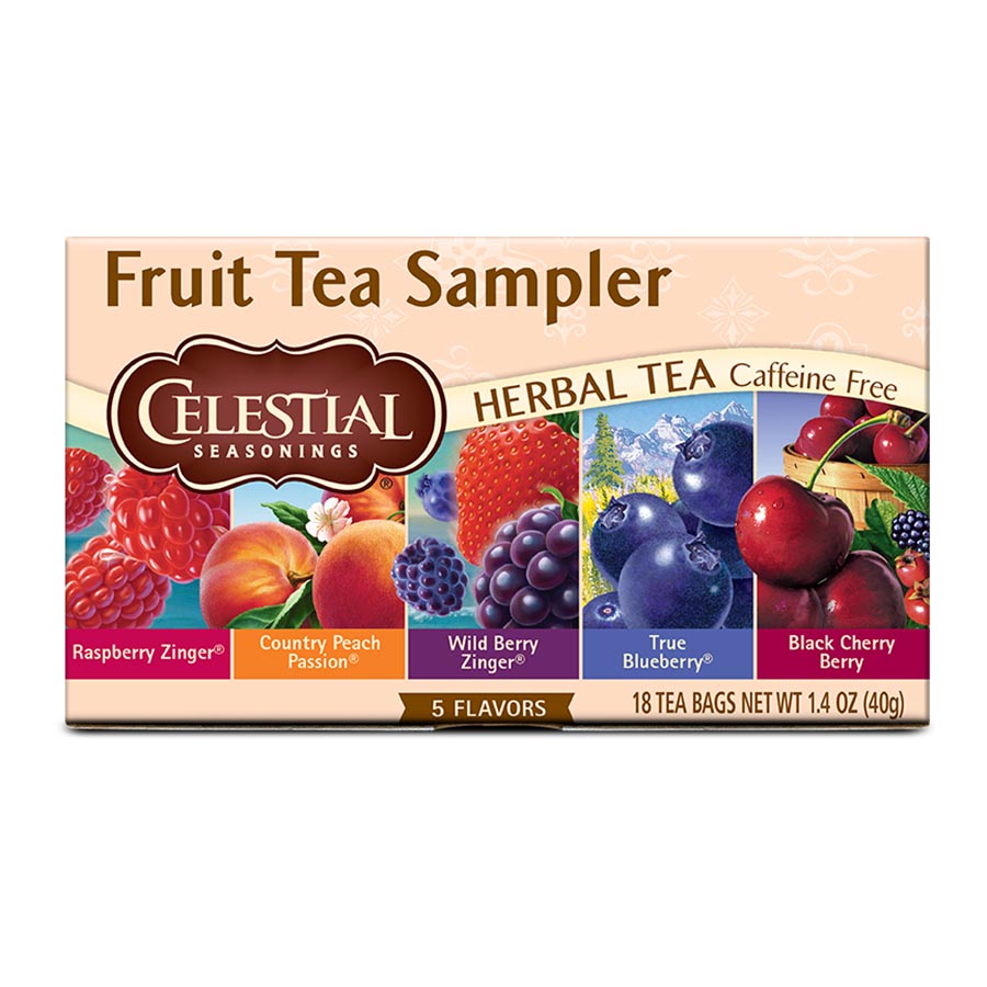 CELESTIAL SEASONINGS - FRUIT HERB TEA SAMPLER (18 TEA BAGS, 1.4 OZ)