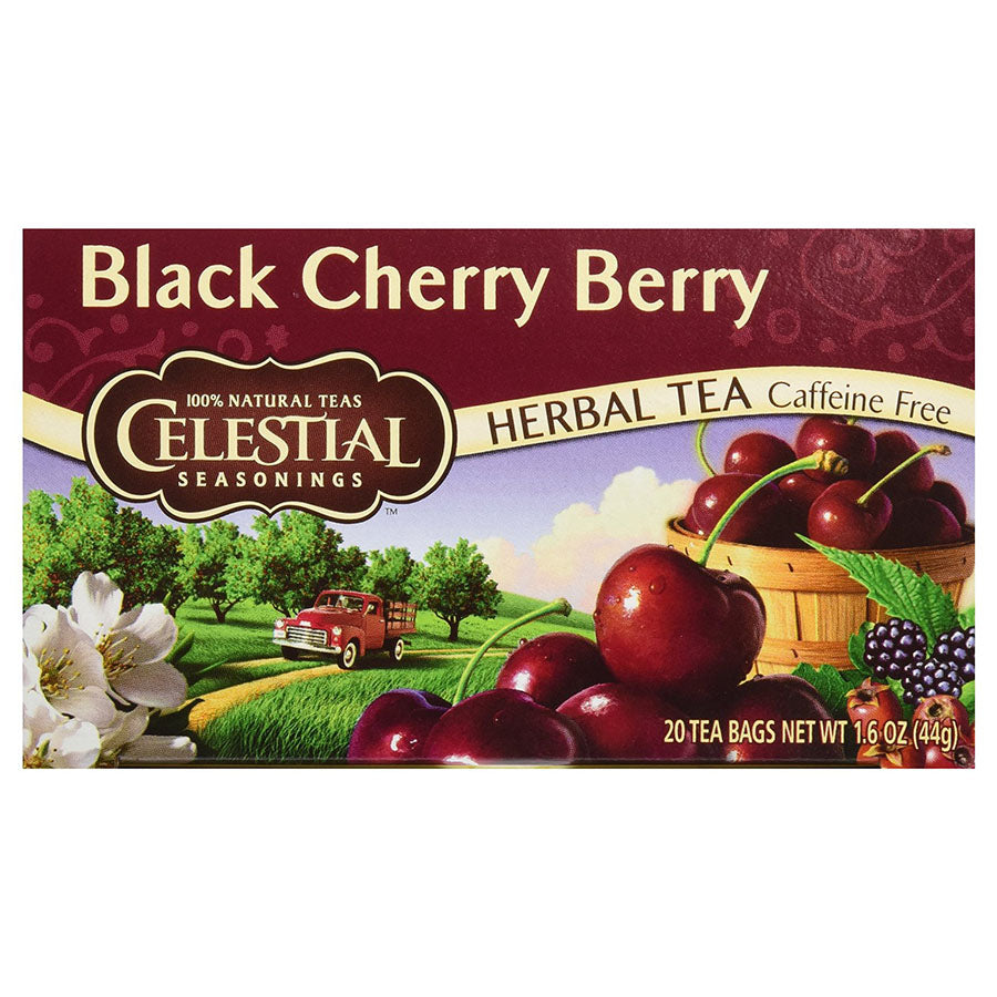 CELESTIAL SEASONINGS - BLACK CHERRY BERRY HERBAL TEA (20 TEA BAGS, 1.6 OZ)