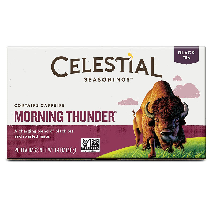 CELESTIAL SEASONINGS - MORNING THUNDER BLACK TEA (20 TEA BAGS, 1.4 OZ)
