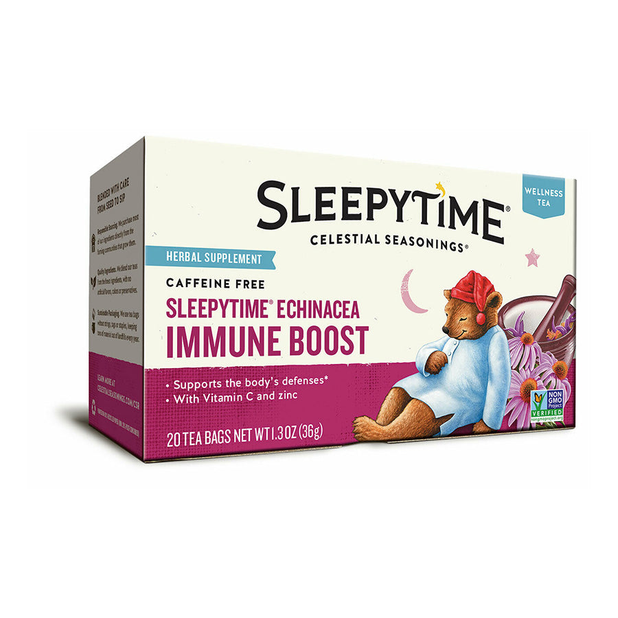 CELESTIAL SEASONINGS - SLEEPYTIME ECHINACEA IMMUNE BOOST HERBAL TEA (20 TEA BAGS, 1.3 OZ)