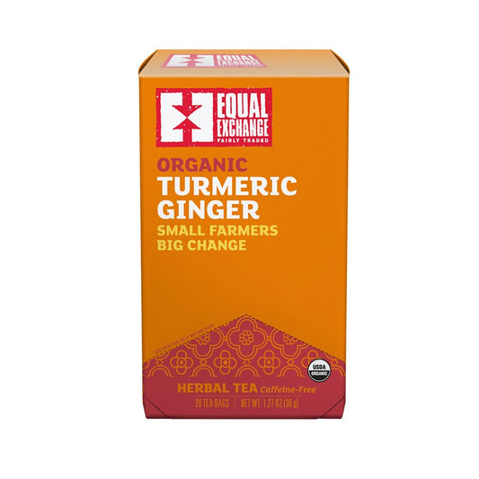 EQUAL EXCHANGE - ORGANIC TURMERIC GINGER TEA (20 TEA BAGS, 1.27 OZ)