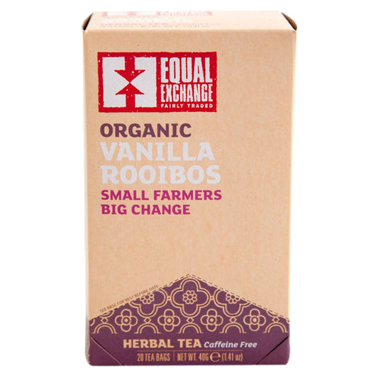 EQUAL EXCHANGE - ORGANIC VANILLA ROOIBOS TEA (20 TEA BAGS, 1.41 OZ)