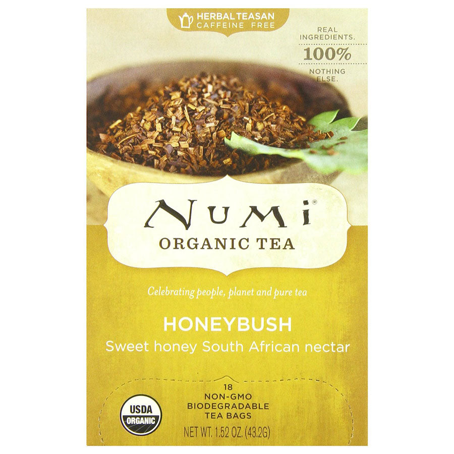 NUMI ORGANIC TEA - HONEYBUSH TEA (18 TEA BAGS, 1.52 OZ)