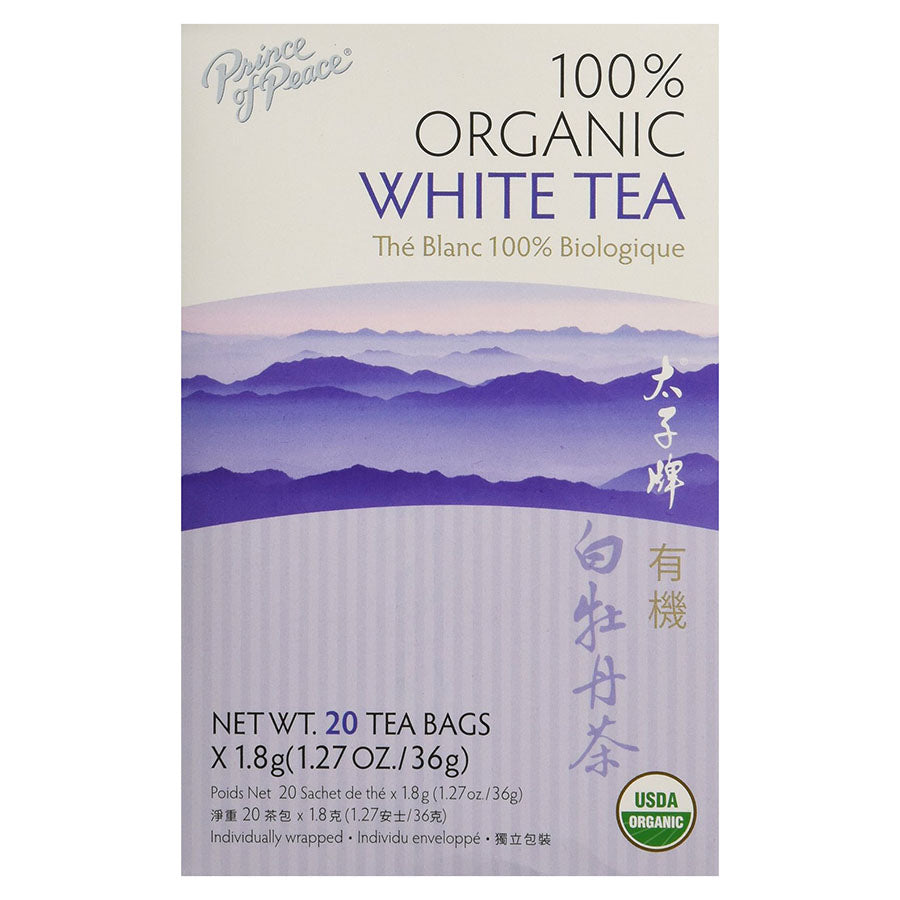 PRINCE OF PEACE - ORGANIC WHITE TEA (20 TEA BAGS, 1.27 OZ)