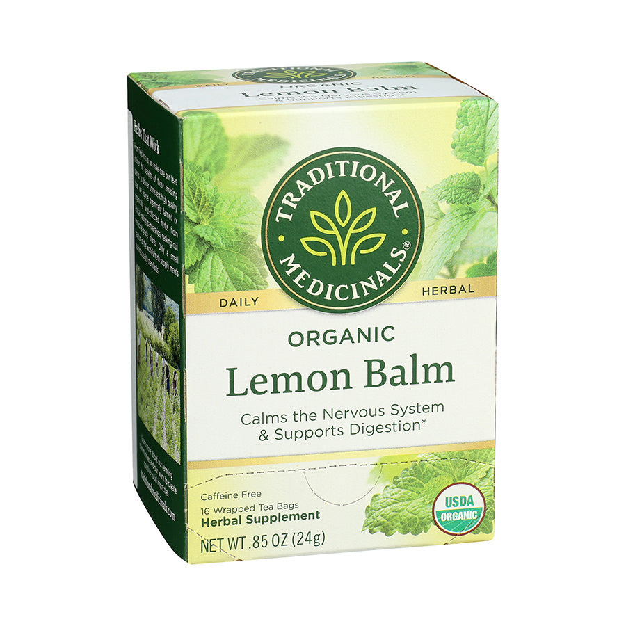 TRADITIONAL MEDICINALS - ORGANIC LEMON BALM TEA (16 TEA BAGS, 0.85 OZ)