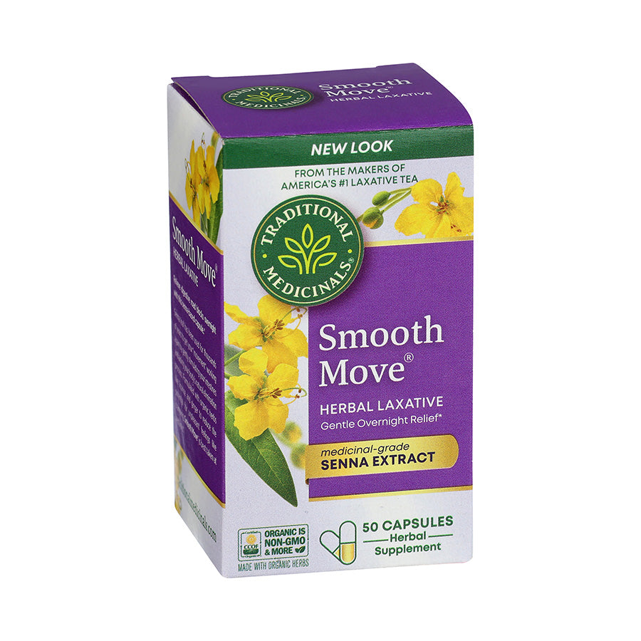 TRADITIONAL MEDICINALS - SMOOTH MOVE SENNA STIMULANT LAXATIVE (50 CAPSULES)