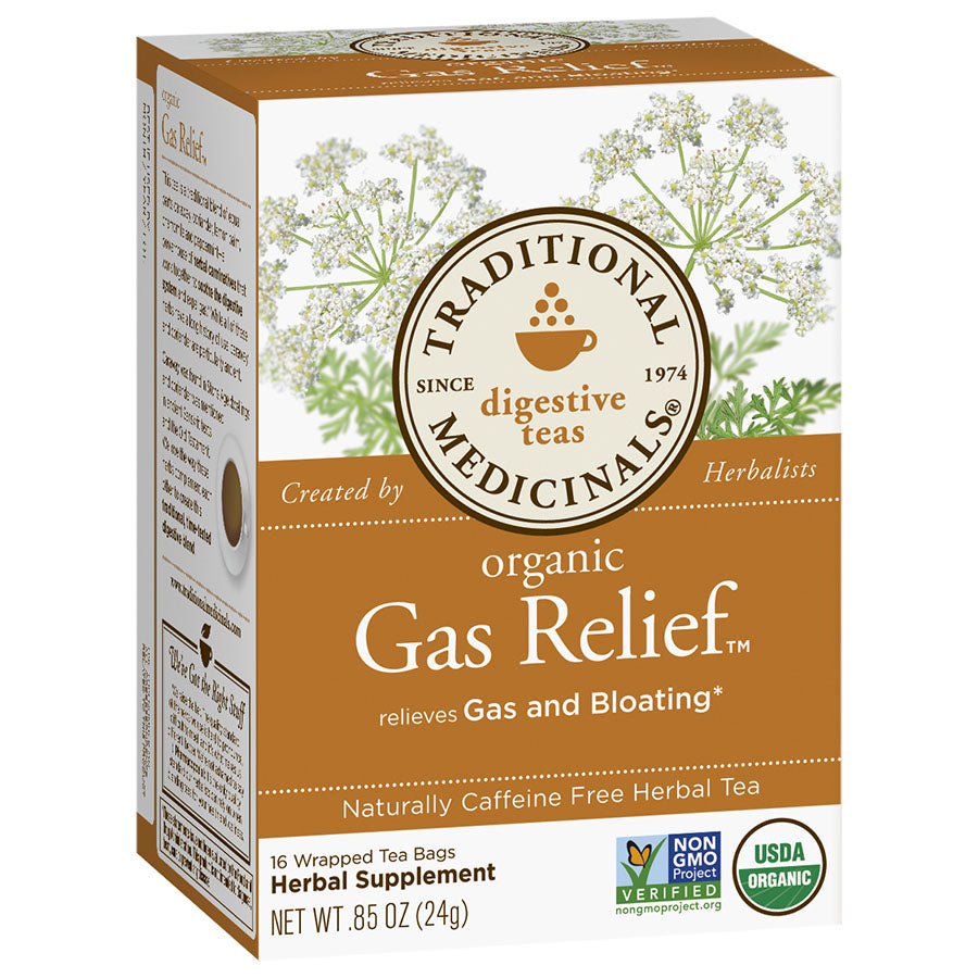 TRADITIONAL MEDICINALS - ORGANIC GAS RELIEF TEA (16 TEA BAGS, 0.85 OZ)