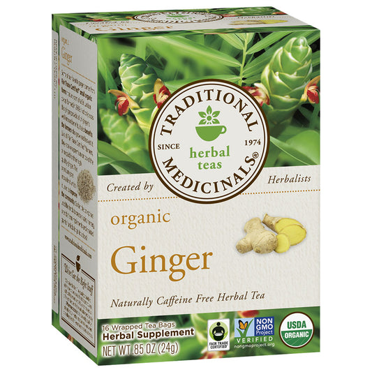 TRADITIONAL MEDICINALS - ORGANIC GINGER TEA (16 TEA BAGS, 0.85 OZ)