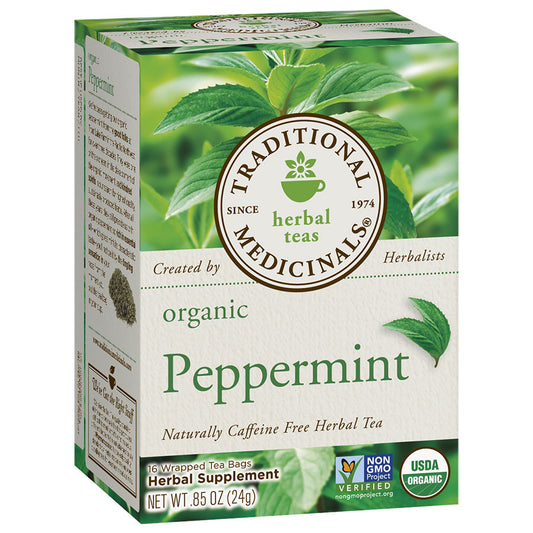 TRADITIONAL MEDICINALS - ORGANIC PEPPERMINT TEA (16 TEA BAGS, 0.85 OZ)
