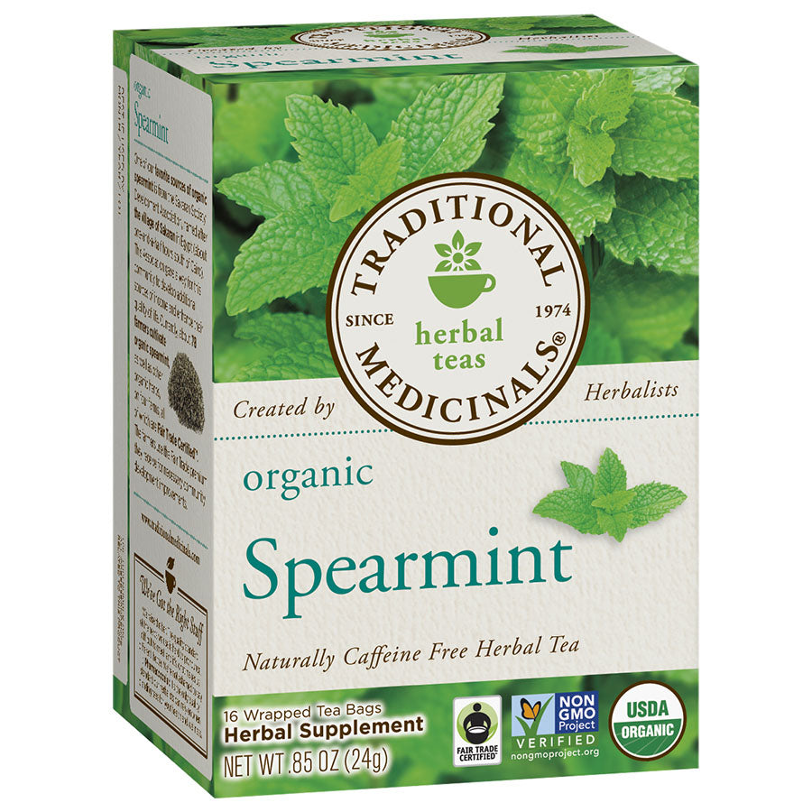 TRADITIONAL MEDICINALS - ORGANIC SPEARMINT TEA (16 TEA BAGS, 0.85 OZ)
