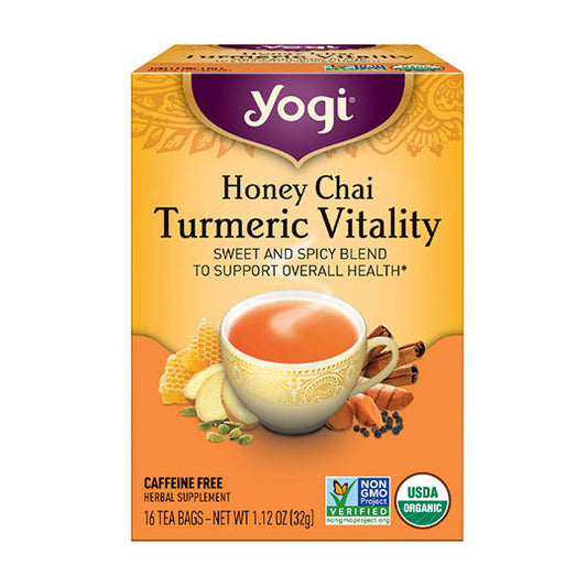 YOGI TEA - HONEY CHAI TURMERIC VITALITY TEA (16 BAGS, 1.12 OZ)